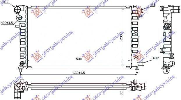 RADIATOR 1,5 DIESEL (53x29,7)