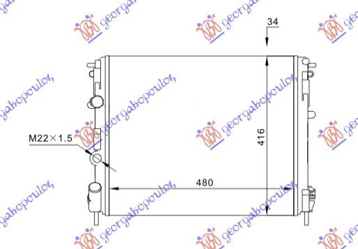 RAD.PET-DSL(48x41) W/PUMP-W/O PIPE