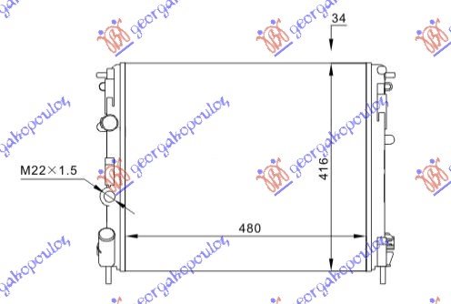 RAD.PET-DSL(48x41) W/PUMP-W/O PIPE