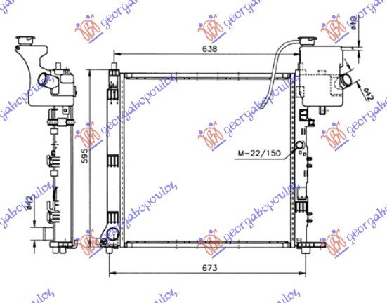 HLAD.MOT.BENZ/DIZ.MAN-A/C(57x56)BEHR