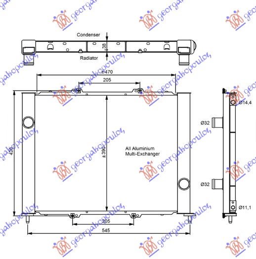 RAD+COND. (FIXED) 1.5DCI K9K700/704