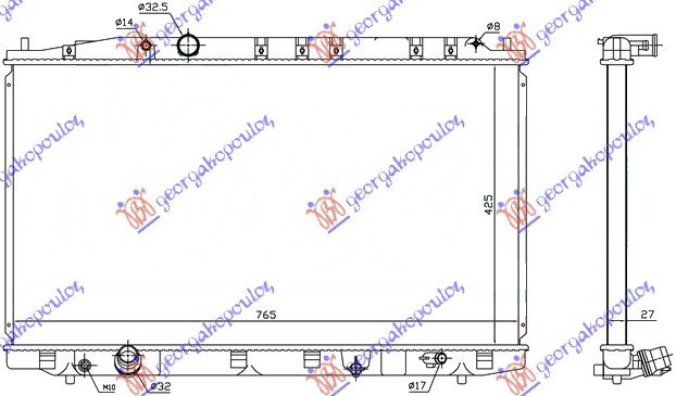 HLADNJAK MOTORA 2.2 DIZEL CDTi (425x791) (NRF)