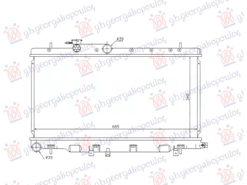 HLADNJAK MOTORA 1.6/2.0/2.5 BENZIN (340x686x16) (VALEO)