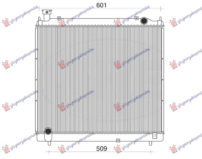 HLADNJAK MOTORA 2.4 DIZEL (52.5x62.5x26) 95-01 (VALEO)