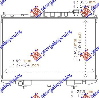 RADIATOR DIESEL +/-A/C (71x45)