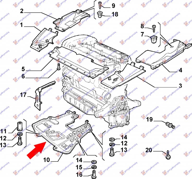 UNDER ENGINE COVER PLASTIC PETR. -03