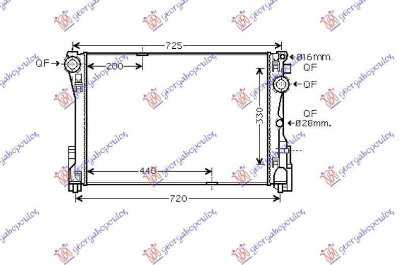 RADIAT. 1,6-1,8-2,0-2,1-3,5 A/T TUBE16mm