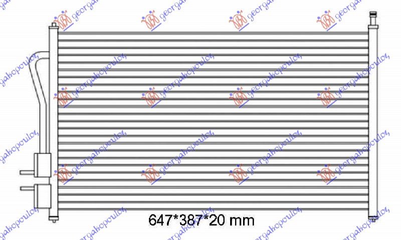 CONDENSER PETR - DSL (62x36,5x1,6)