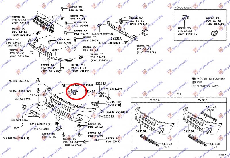FRONT BUMPER BRACKET 03-