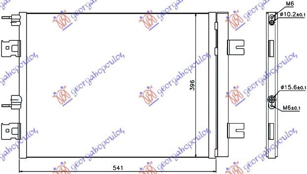 CONDENSER 1,4-1,6 BENZ- 1,5 DCi (51x40)