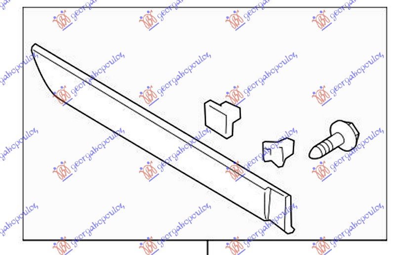 REAR FENDER MOULDING (O)