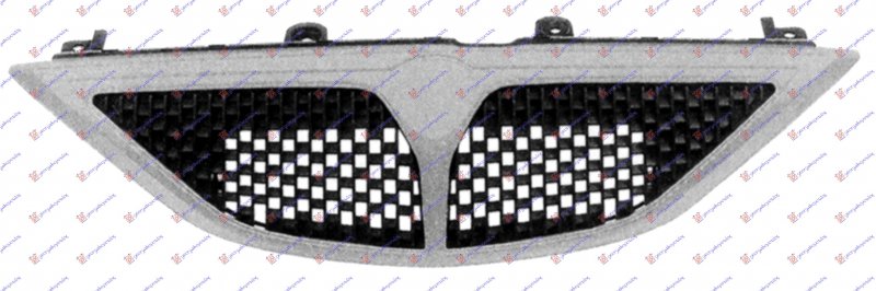 GRILLE ASSY CHROME 00-