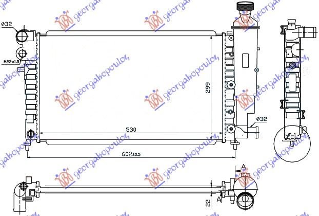 HLADNJAK MOTORA XN/XR RALLY (53x32) (NRF)