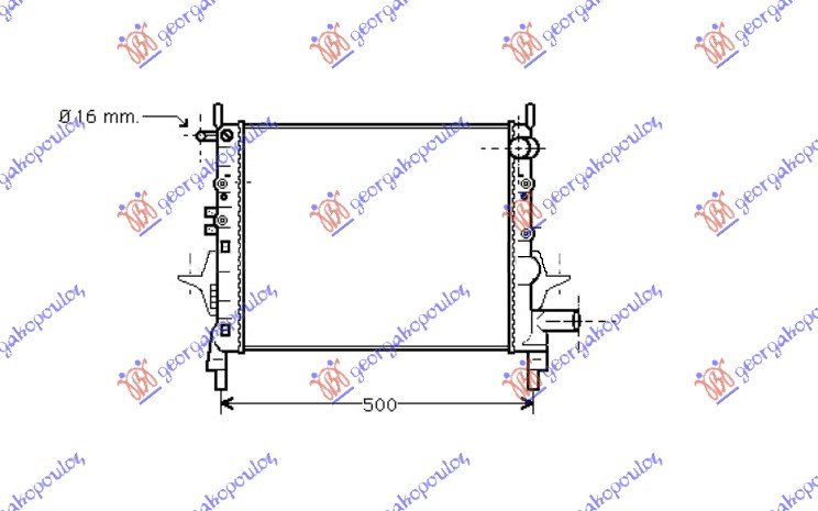 RAD1,1cc I 8V-1.2cc 16V (43x37,7)W/O A/C