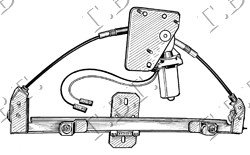 WINDOW REGULATOR ELECT.REAR EUROPE