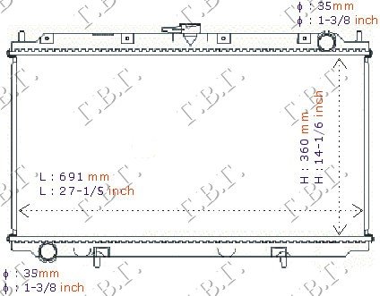 RADIATOR 1,6-2,0 16V (68x36)