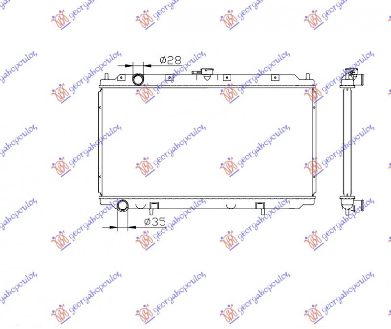 RADIATOR 1.6-1.8i 16V (36x69.8)