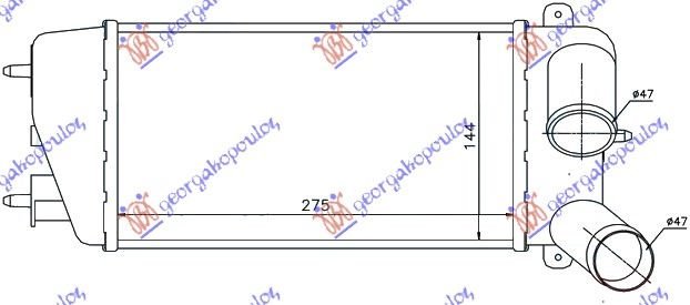 RAD.INTERCOLLER 1,4HDi (275x147x64)