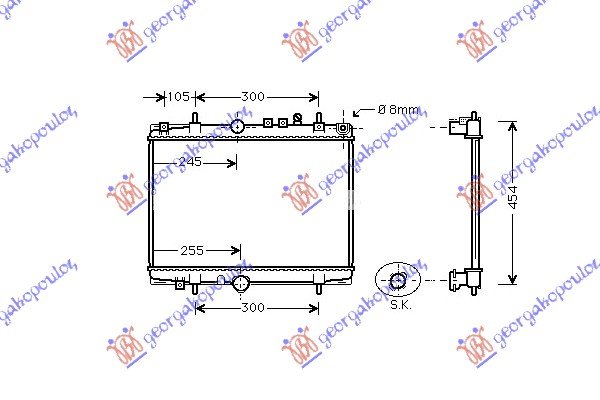 RADIATOR 1.8i16V MAN. +/-A/C (38x55)