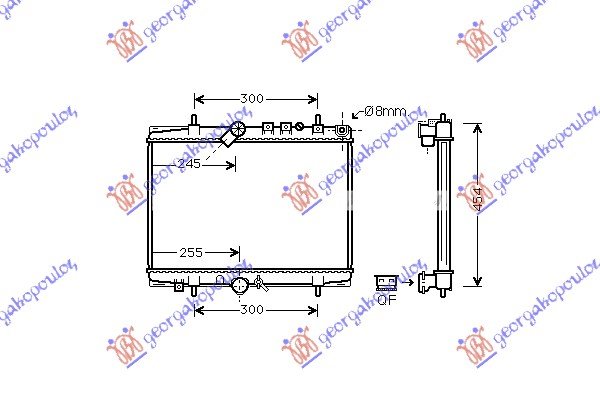 RADIATOR 2.2 HDi +/-A/C (38x55.8)