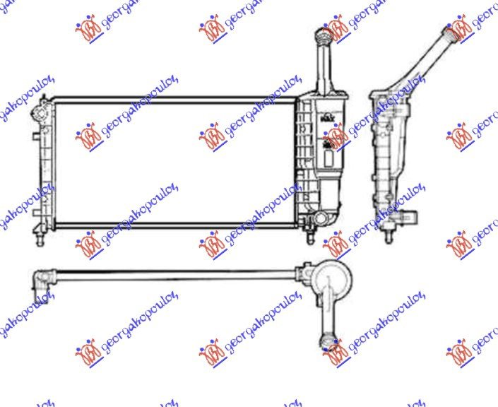 HLADNJAK MOTORA 1.2 8/16V (+/-AC) (58x31.5) (DENSO TIP) (NRF)