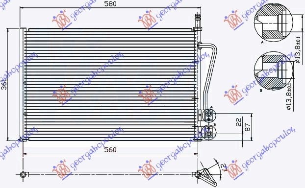 CONDENSER PETR-1.4TDC (53,7x36,5x1,6)