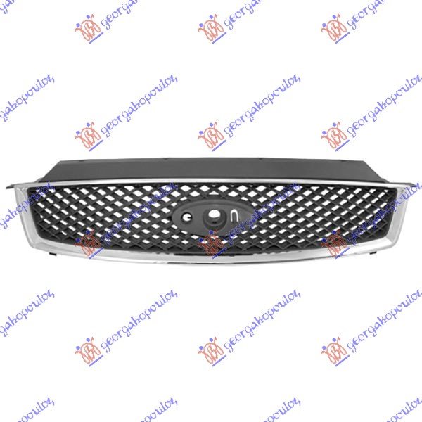 BLACK GRILLE (CHROMED FRAME)