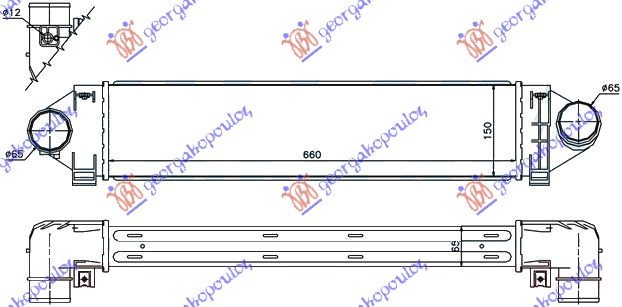 RADIATOR INTERCOOLER 2.5 ST225/RS305/RS3