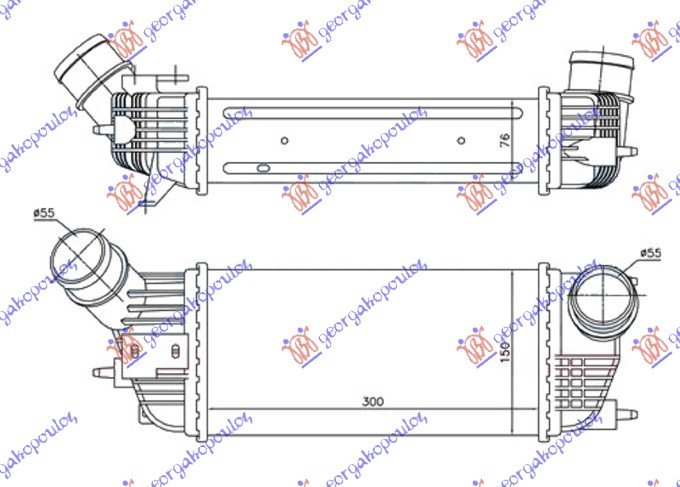 HLAD.INTERC. 2.0 HDi DIZEL(300x155x80)