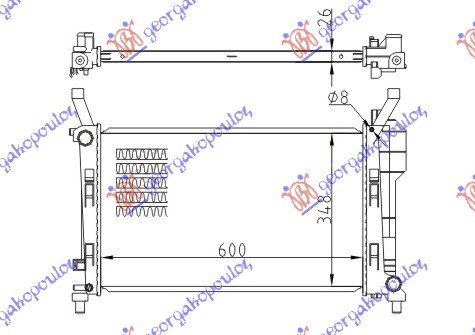 RAD. 1.5-1.7i-8V +/-A/C (60x37,4) MX