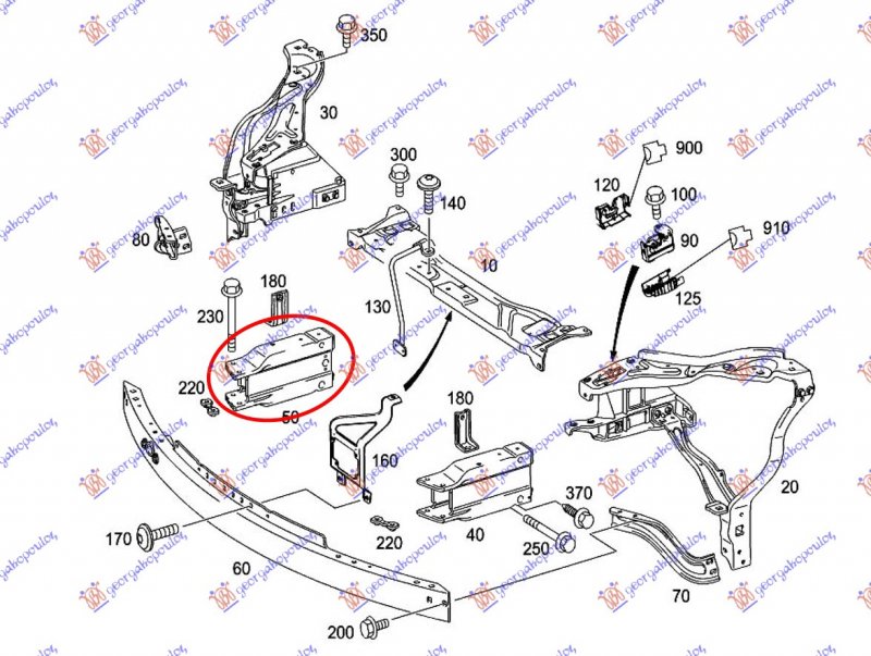 FRONT BUMPER BRACKET ALUMINIUM