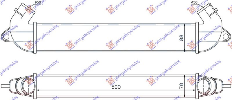 RADIAT INTERCOOL 1,3-1,9 JTD (500x70-85)