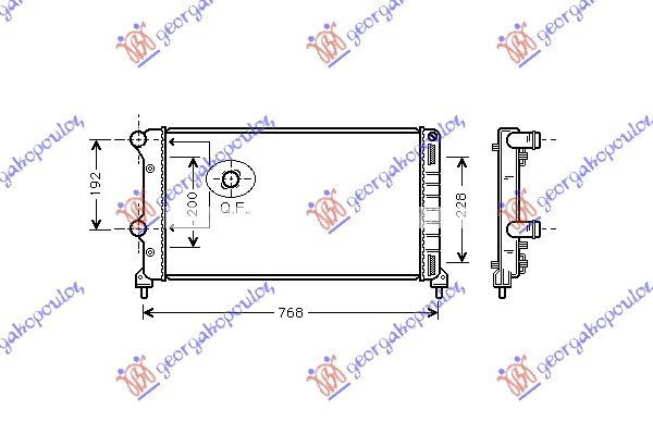 HLADNJAK MOTORA 1.3/1.9cc JTD (+/-AC) (70x30.6) (VALEO)