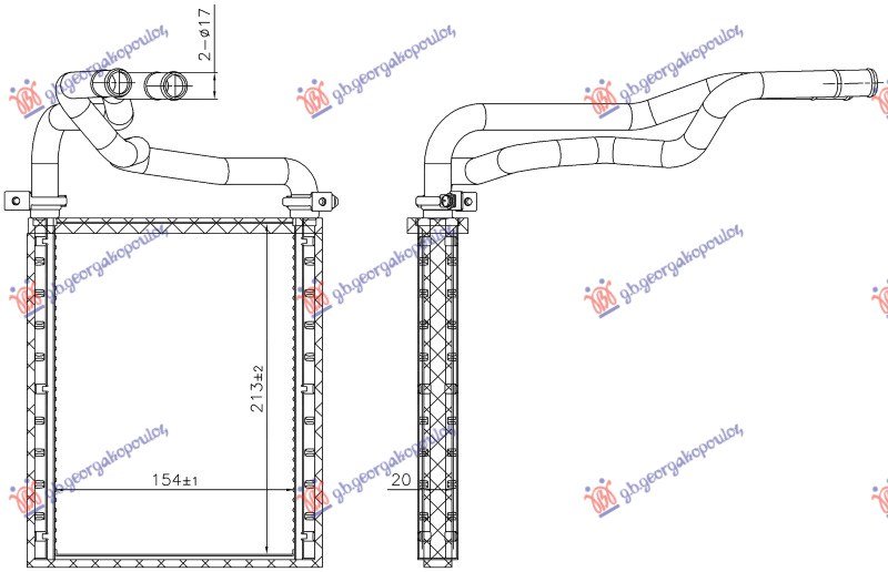 GREJAC KABINE (154x213x20) (NISSENS)