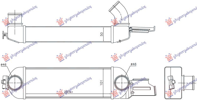 HLADNJAK INTERKULERA 1.7 DTI DIZEL (293x101)