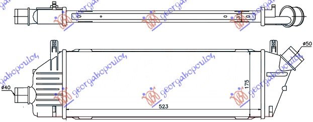 RADIATOR INTERCOOLER 1,5DCi (522x178x30)