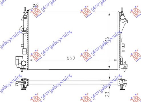 RAD1.6-18I 16V+/-AC(65x40,5)Z16XE-Z18XE