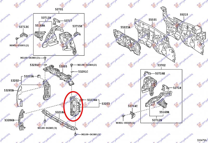 HEAD LAMP PANEL VERTICAL 09-
