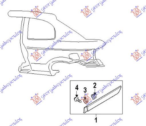 REAR FENDER MOULD H/B (O)