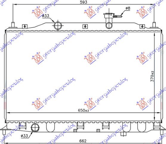 RADIATOR 1.4-1.6 cc 16V +/-A/C (37x65)