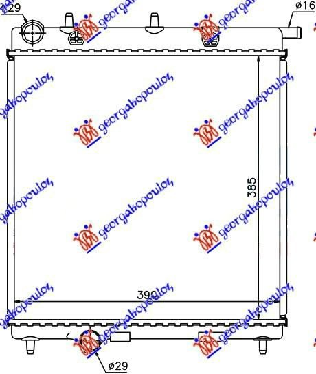 RADIATOR 1.0-1.2 VTi-1.4HDi (38x39x2.7)