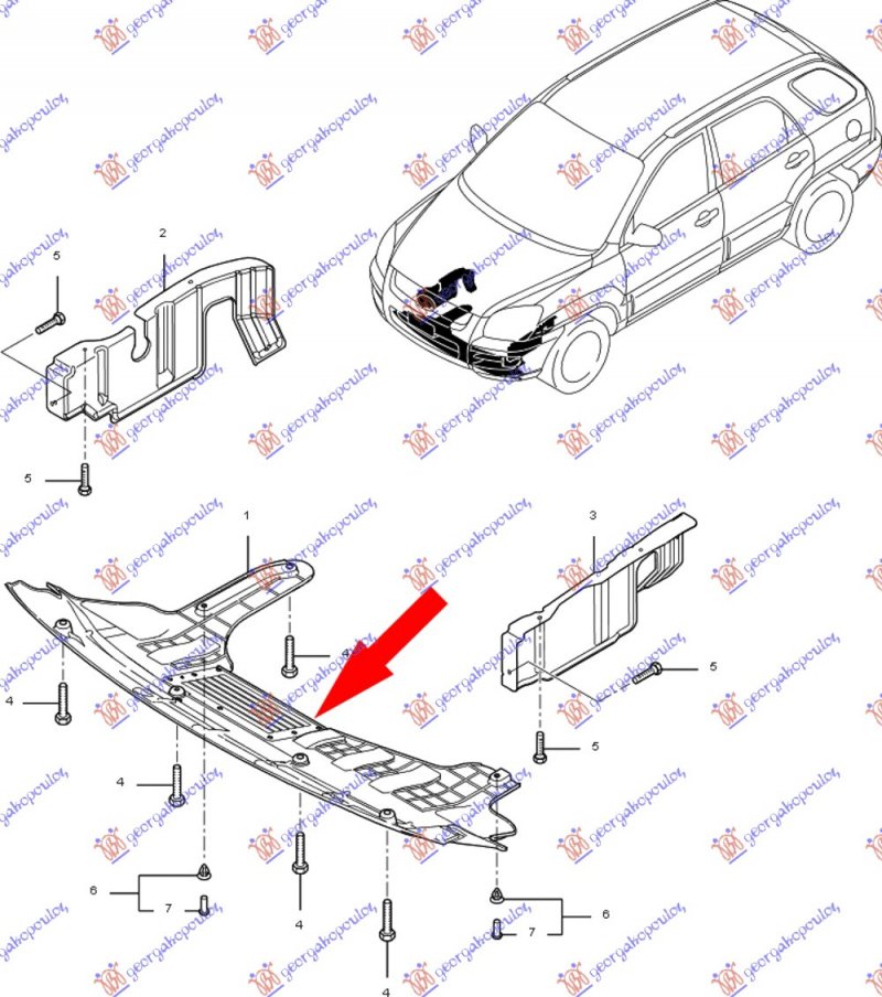 UNDER ENGINE COVER PLASTIC SMALL