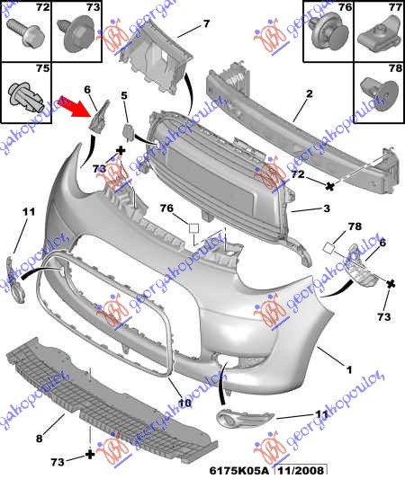 FR. BUMPER SIDE BRACKET PLASTIC