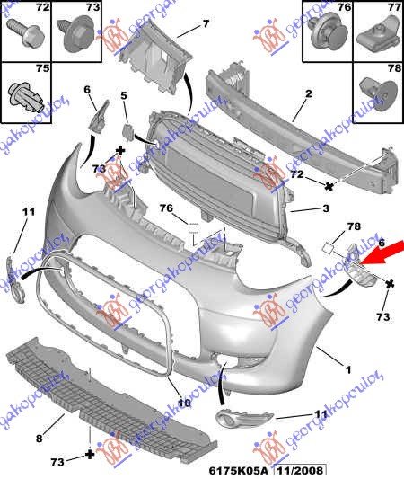 FR. BUMPER SIDE BRACKET PLASTIC