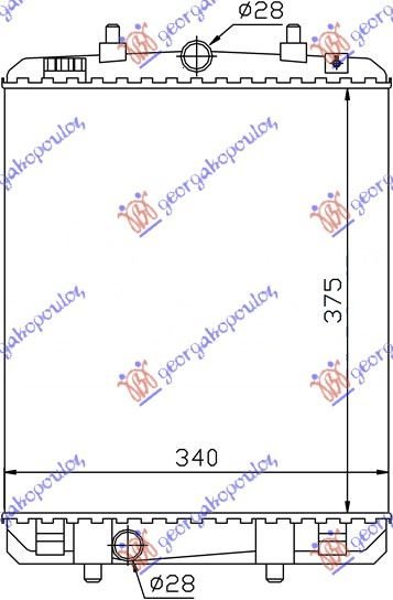 RADIATOR  1,4 HDi (37,4x32,6x16)