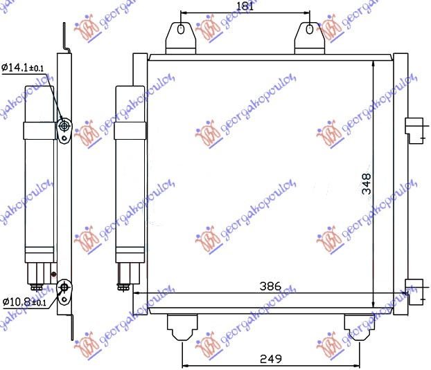 RADIATOR 1.0 i-12V 1,4 HDi (35x36x16)