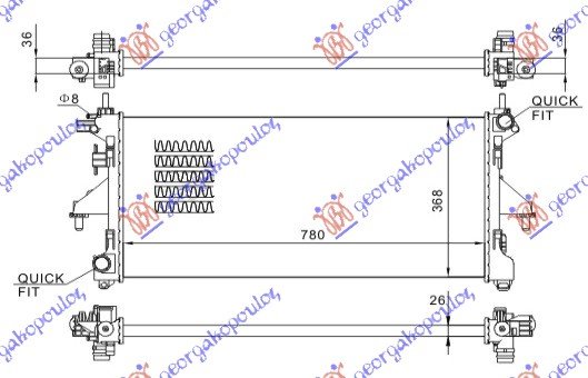 RADIATOR 2.3 JTD -A/C (78x37.8)