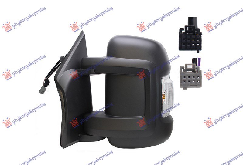 RETROVIZOR ELEKTRICNI SA GREJACEM KRATKI (ELEKTRO-SKLOPIV) (MIGAVAC) (SENZOR) (8 OTV 8 PIN + 8 OTV 4 PIN) (A KVALITET)