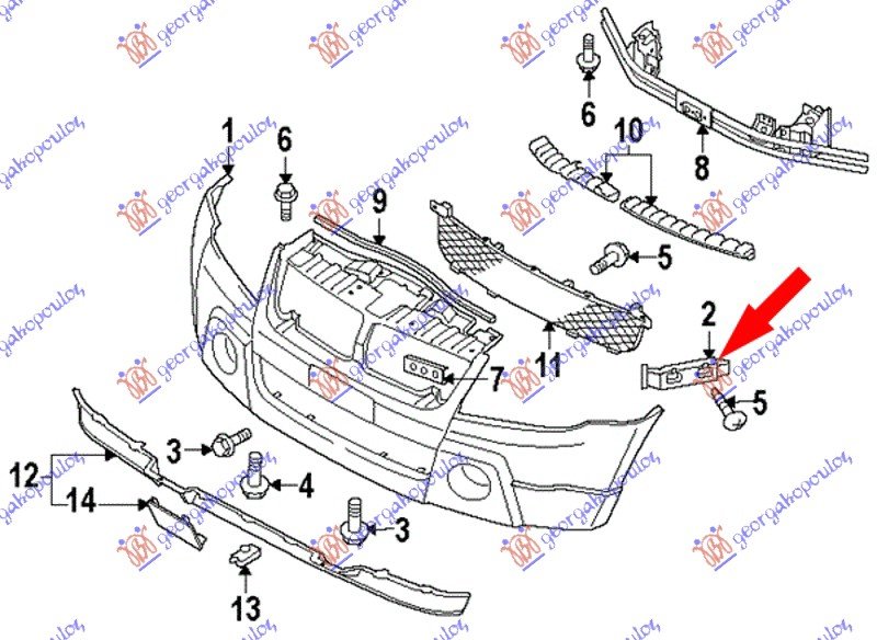 NOSAC PREDNJEG BRANIKA PLAST.- 13 D/L