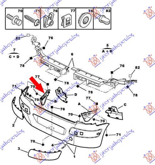 REAR BUMPER STAY SIDE PLASTIC